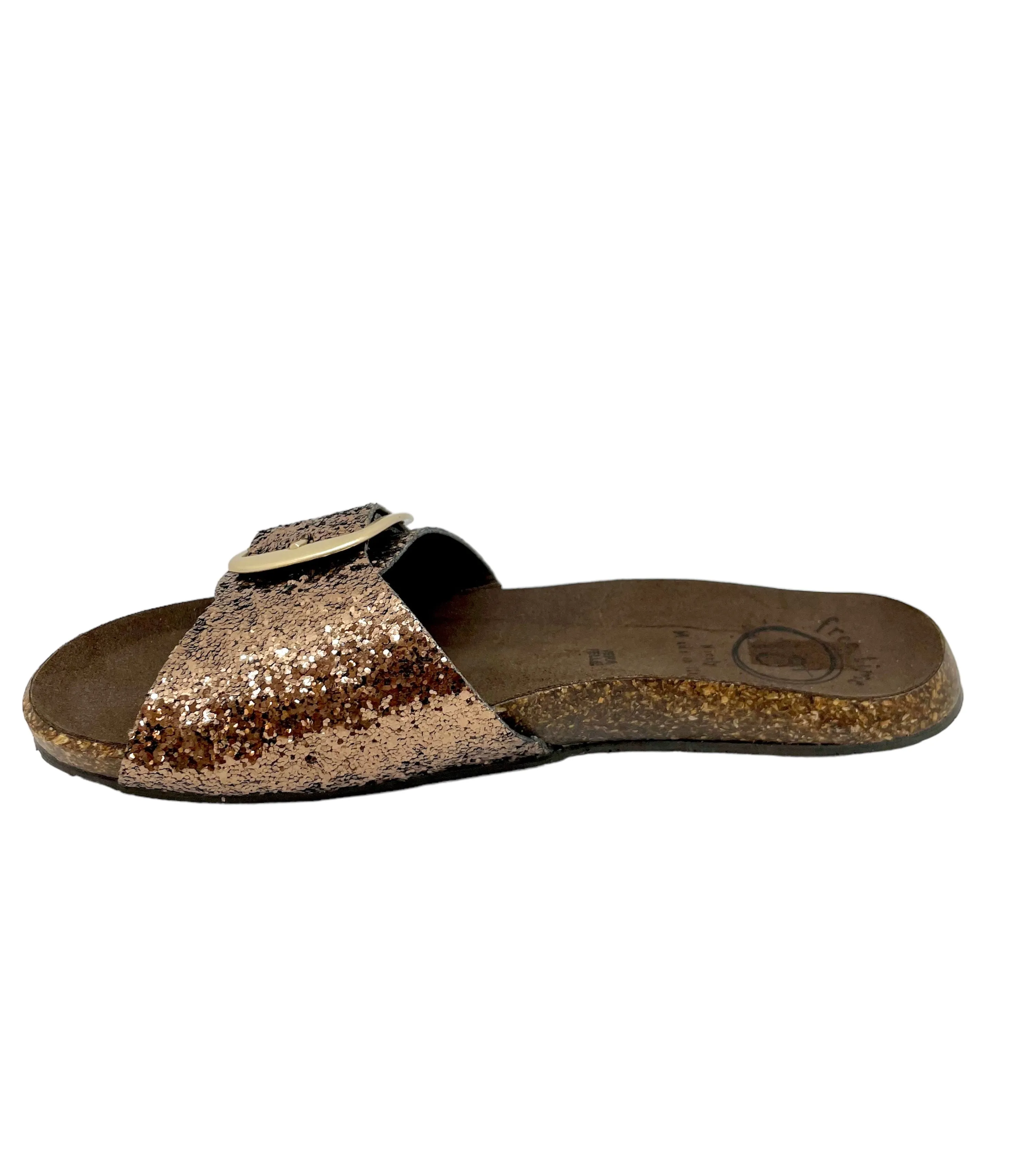 18   diciotto piu 8154 Marron glitter Nu pieds sandales