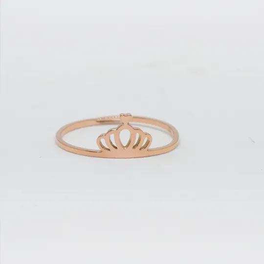 ACIER INOXYDABLE - Bague Ajustable Mini Couronne