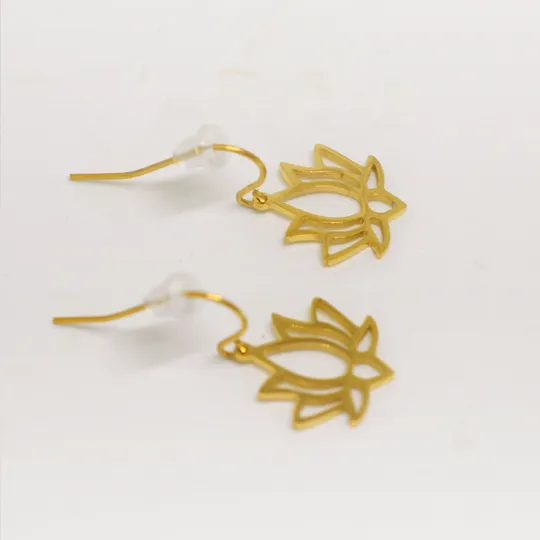 ACIER INOXYDABLE - Boucles d'Oreilles Lotus