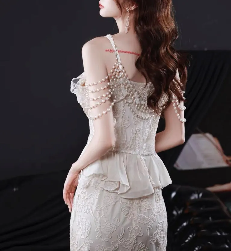 Baroque Pearl Royalcore Statement Dress