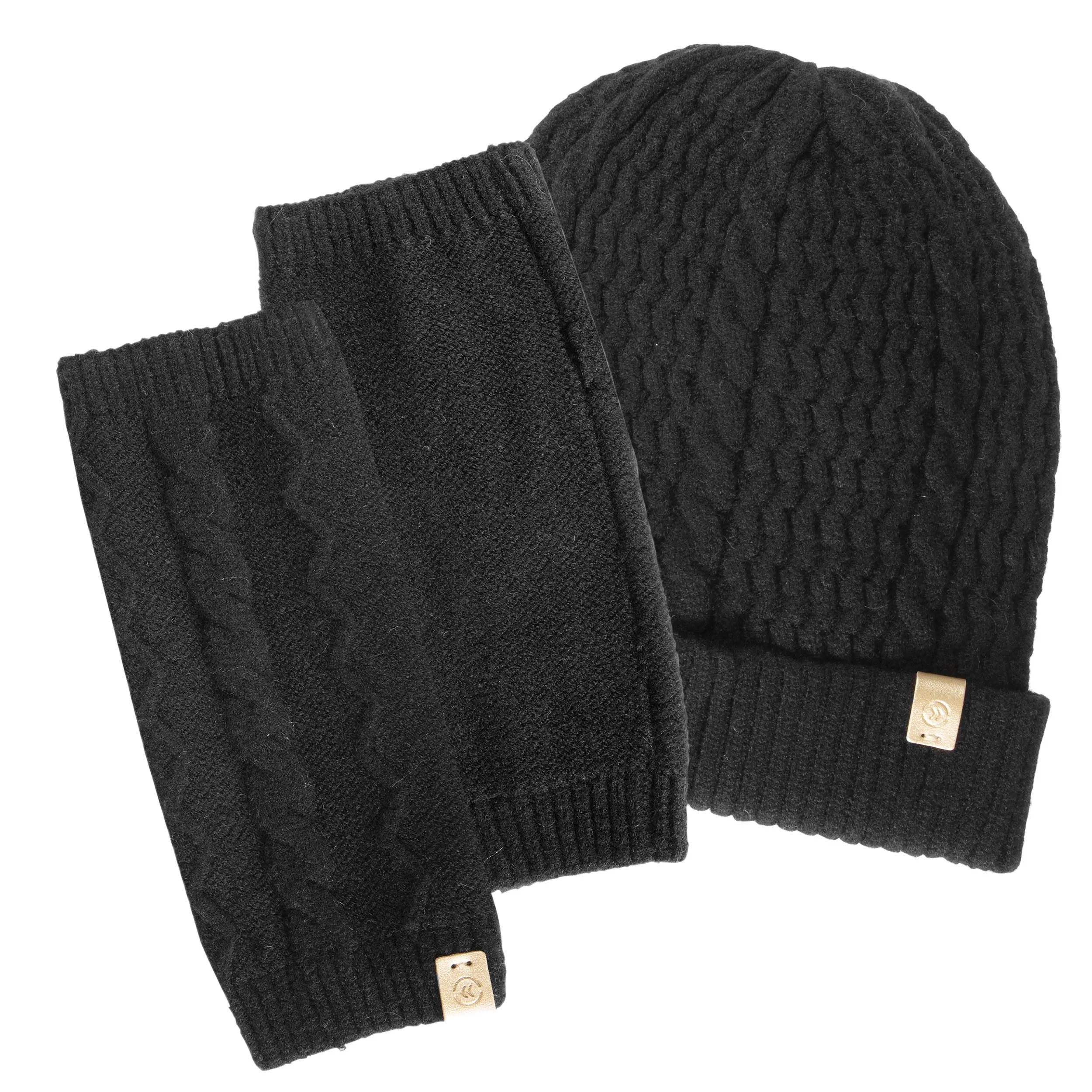 Bonnet Femme torsades Noir