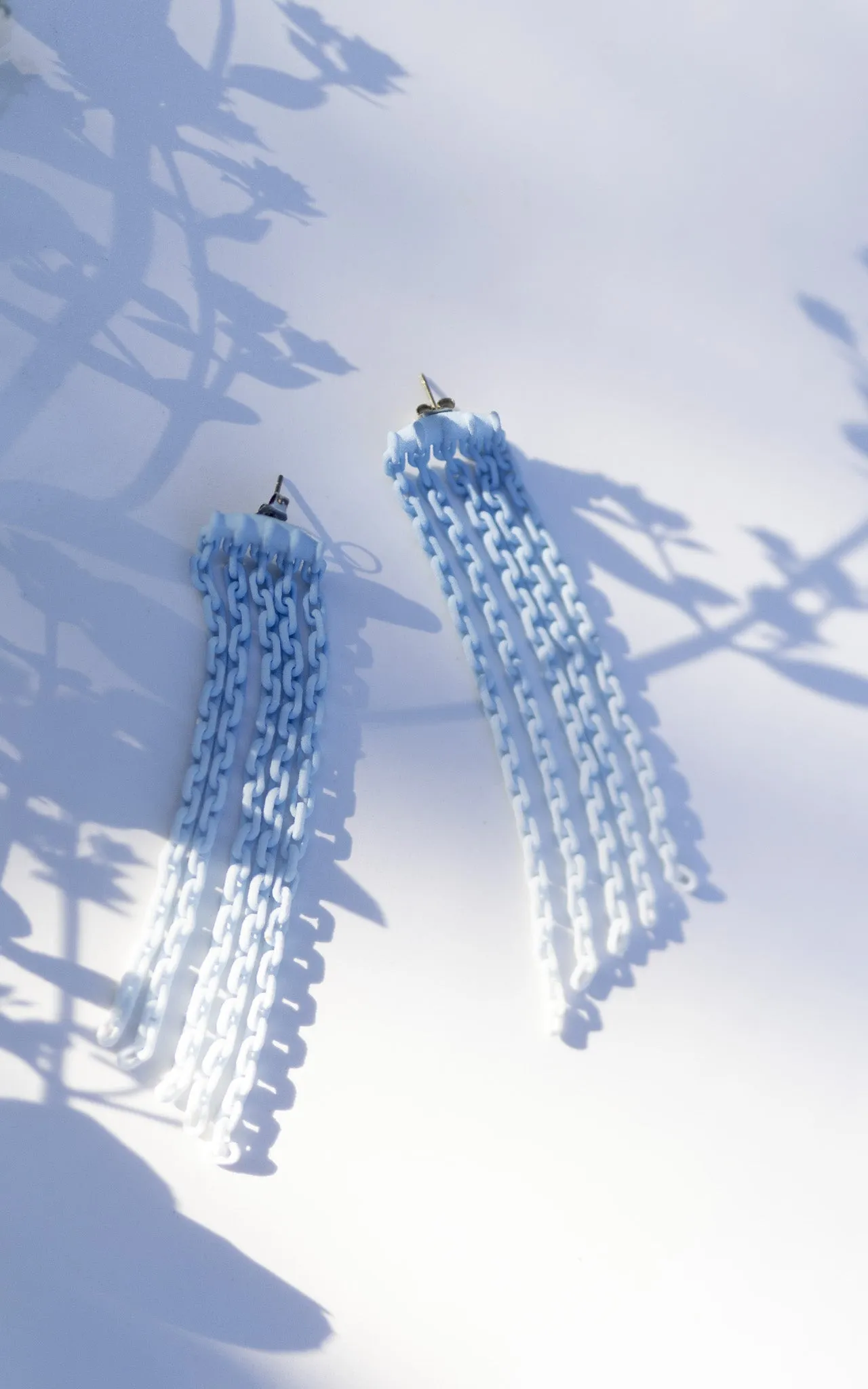 Boucles d'oreilles longues franges, SKY