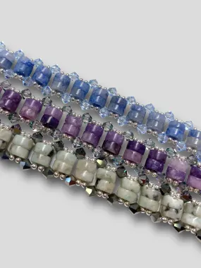 Bracelet Kit - Sparkling Gemstone Weave Bracelet - Jewelry Making Kit