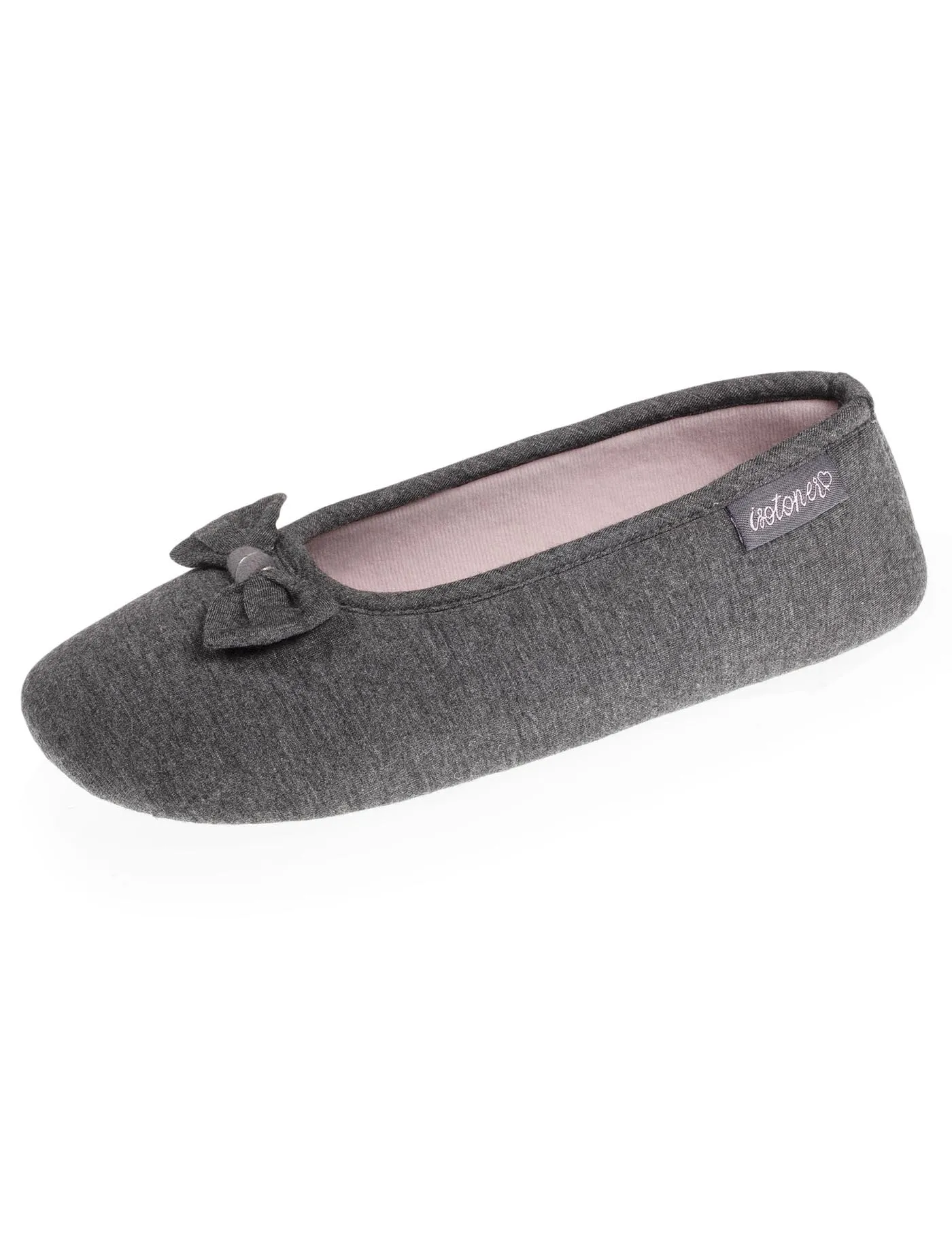 Chaussons ballerines Femme Gris chiné foncé