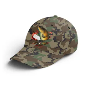 Chiptshirts - Casquette Pêcheur, Pêche de la Carpe, Cadeau Original Fans de Pêche, Motifs Camouflage, Drapeau Suisse - CT01072215