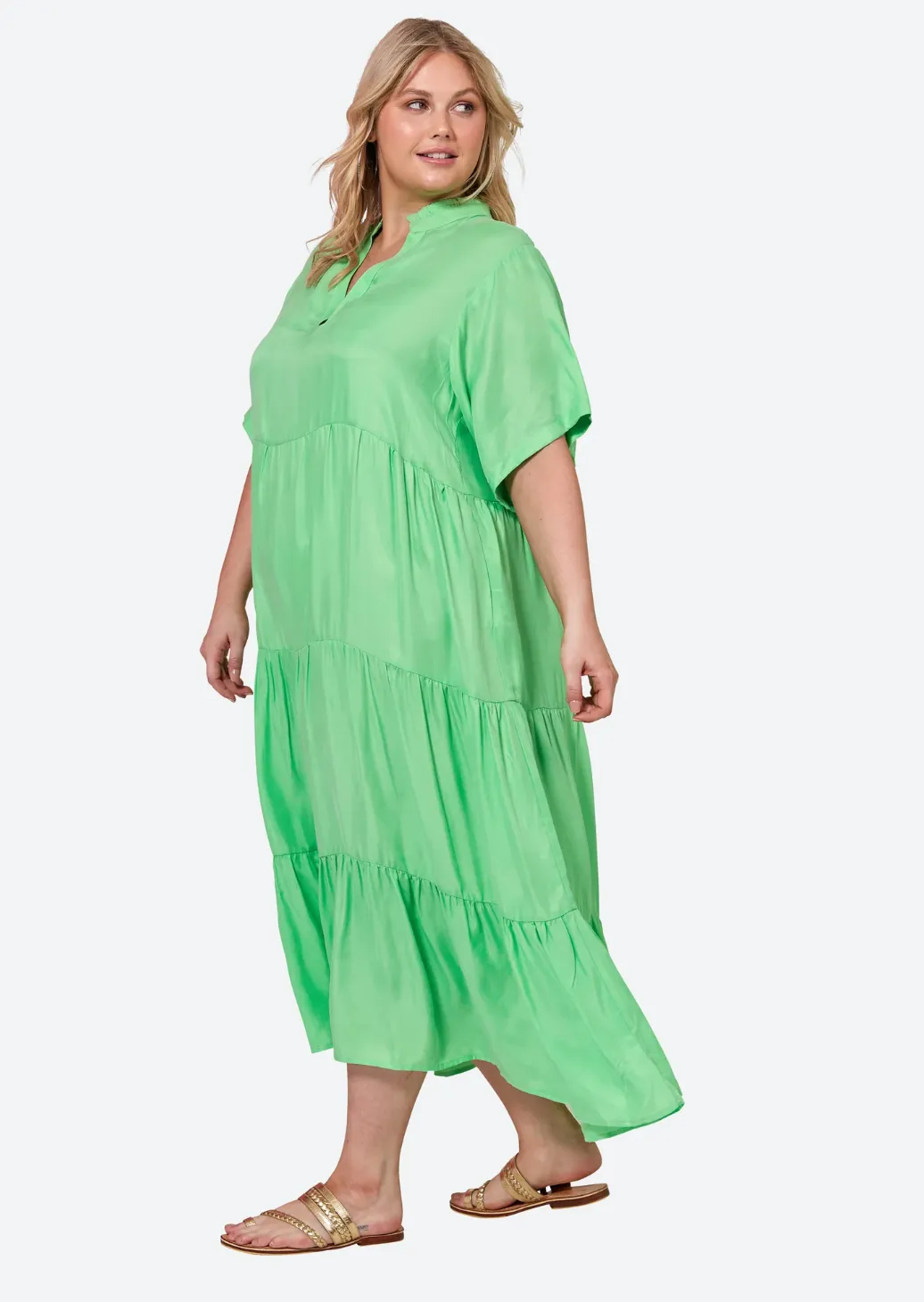 eb&ive - Elixir Tiered Dress - Kiwi