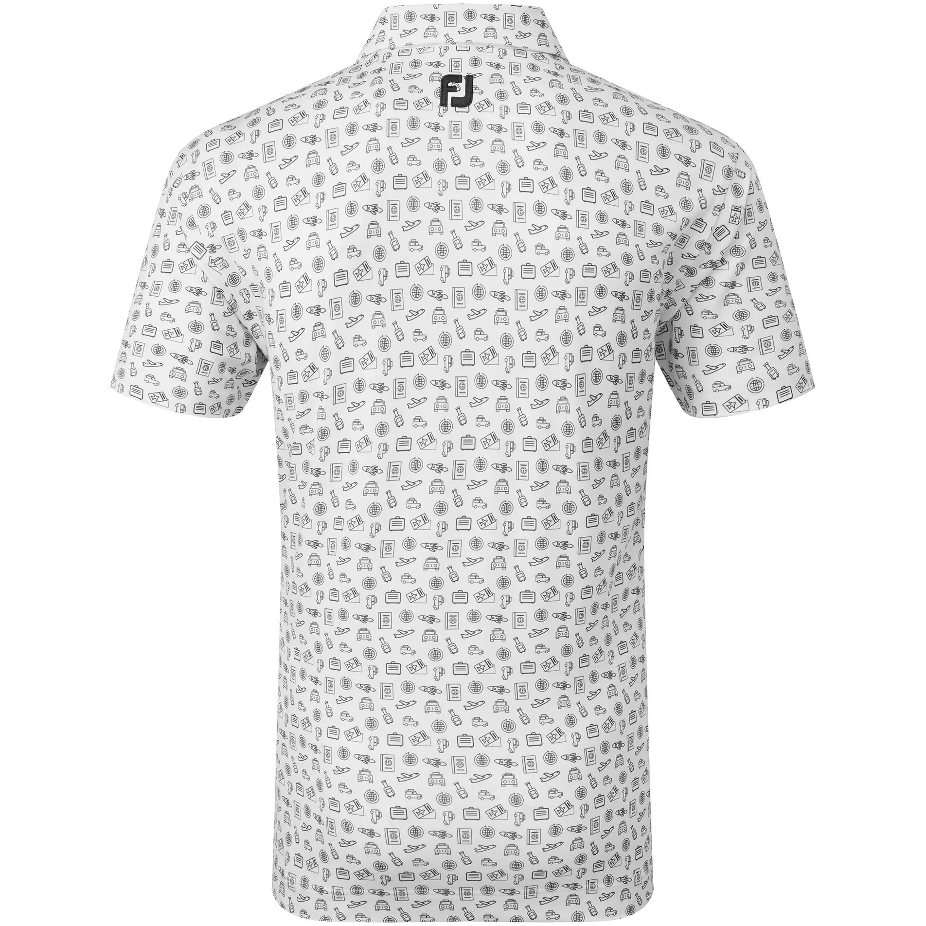 Footjoy Polo Travel Print White Black