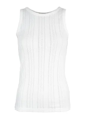 La Rouge Lotus Singlet Top - White