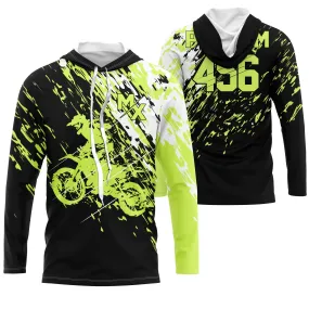 Maillot Cross Protection UV Vert, Cadeau Personnalisé Pilote Moto Cross, T-shirt MX Racing - CT20122231