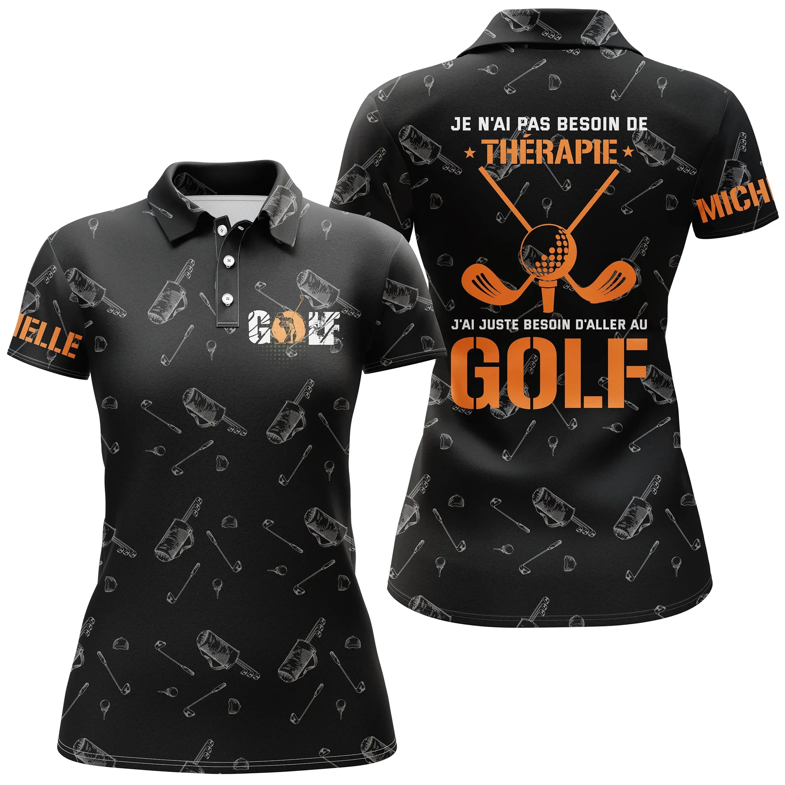 Polo Golf Homme Femme, Pas Besoin De Thérapie J'ai Juste Besoin D'aller Au Golf - CT10082221