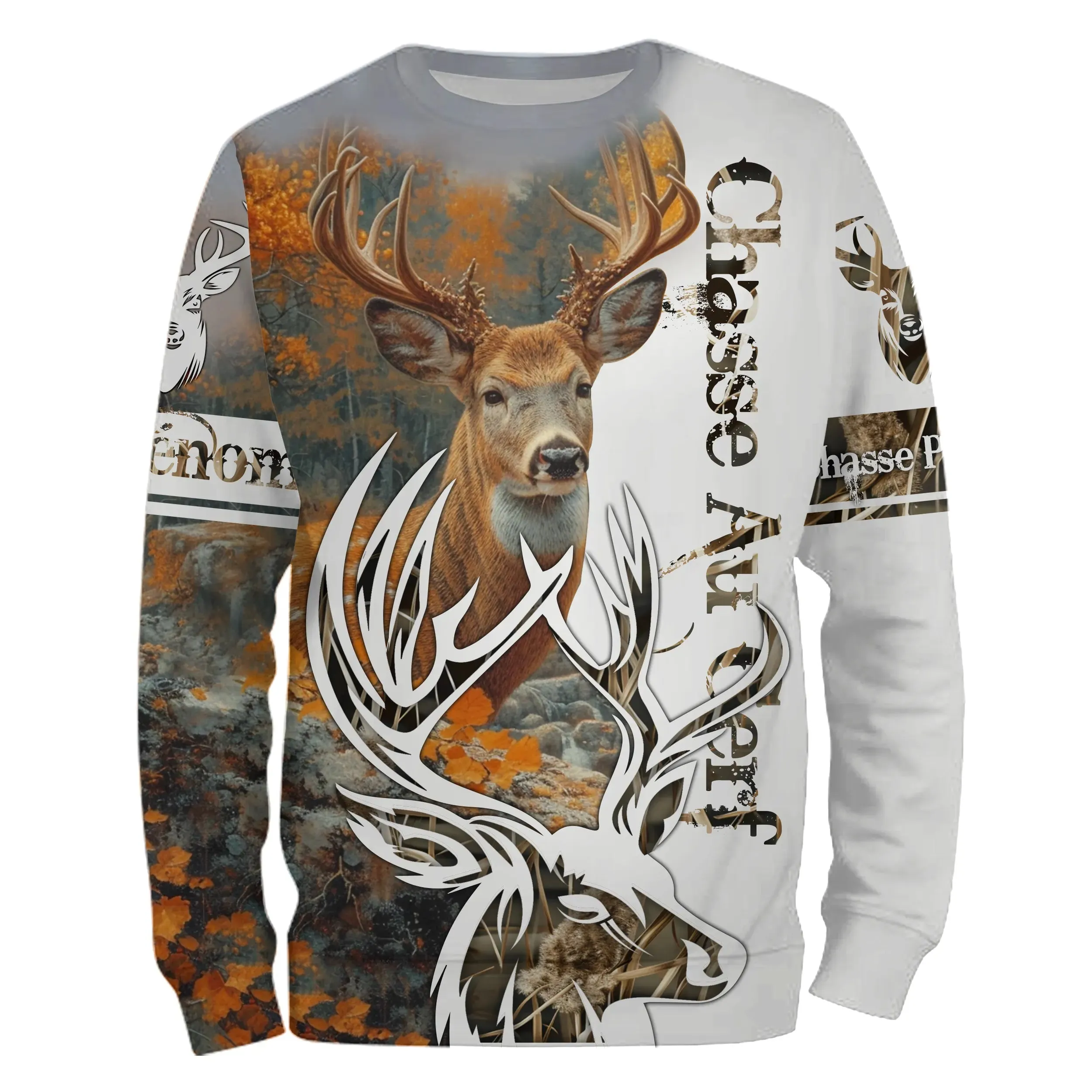 T-shirt, Sweat Chasse Au Cerf, Cadeau Personnaliser Chasseur, Camouflage Chasse Passion - CT09112219