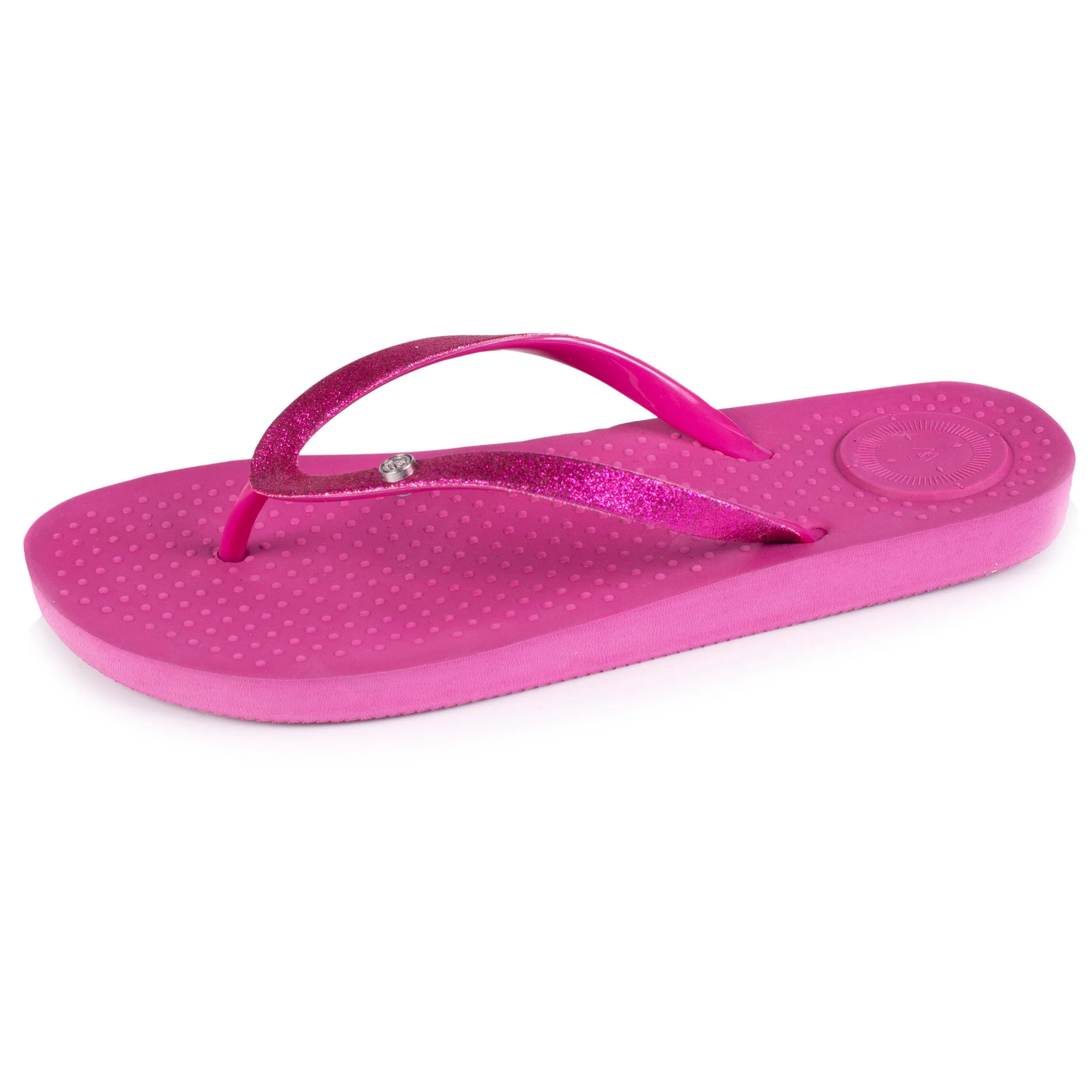 Tongs Femme tige paillettes Fuchsia