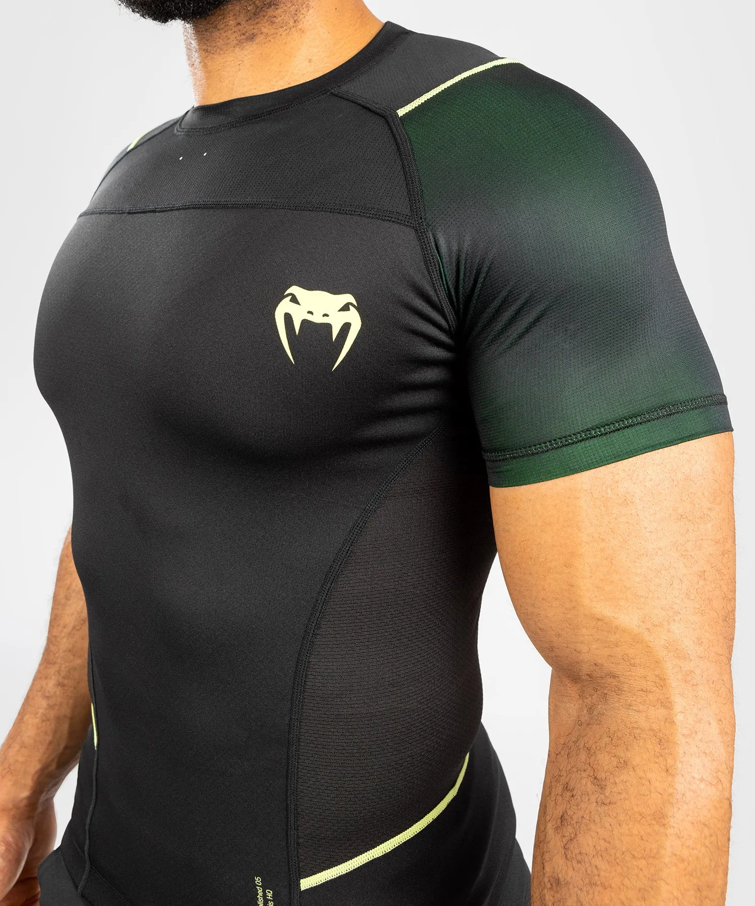 Venum Fusion 2.0  Men’s Rashguard - Short Sleeves - Black/Yellow