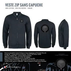 Veste Zip Sans Capuche PUNISHER