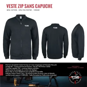 Veste Zip Sans Capuche TDS